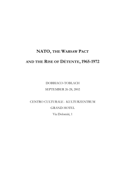 NATO, THE WARSAW PACT AND THE RISE OF D&Eacute;TENTE, 1965