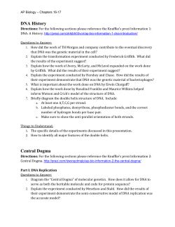 DNA History Central Dogma