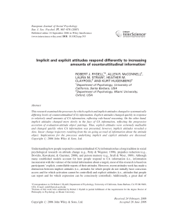 Implicit and explicit attitudes respond differently to increasing