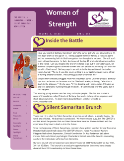 Silent Samaritan newsletter Volume 3, Issue 1