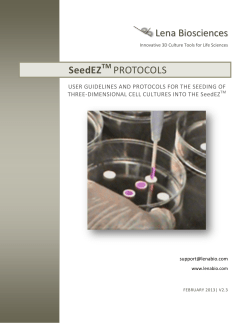 3D cell culture protocol | SeedEZ &ndash; Cell Seeding
