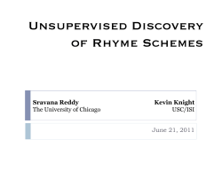 UNSUPERVISED DISCOVERy OF RHyME SCHEMES
