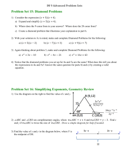 IM 9 Advanced Problem Sets 15