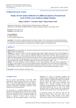 Study of iron status indicators in different phases of menstrual cycle