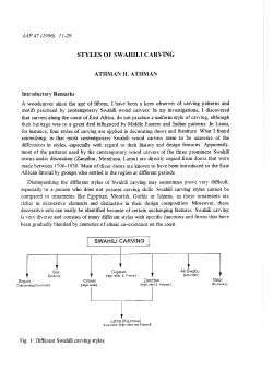 styles of sw ahili carving