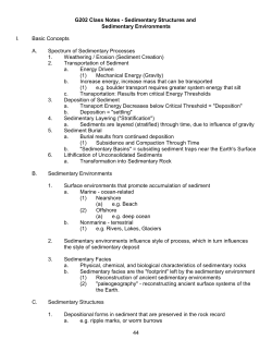 Sedimentary Structures and Environments