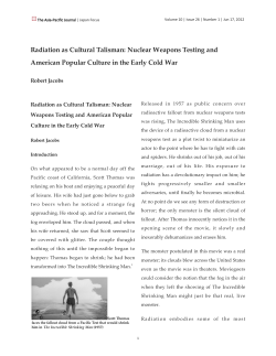 Radiation as Cultural Talisman: Nuclear Weapons