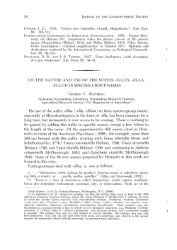 ON THE NATURE AND USE OF THE SUFFIX -ELL US,