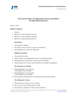 The General Theory of Employment, Interest, and Money