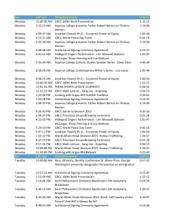 DAY AIRTIME PROGRAM NAME LENGTH Monday 12:00:00 AM