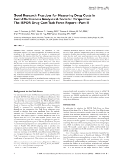 Good Research Practices for Measuring Drug Costs in Cost