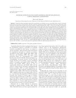 EXTRINSIC EFFECTS ON FECUNDITY