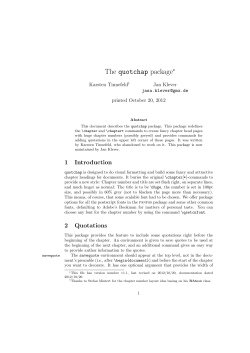 The quotchap package