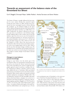 Towards an assessment of the balance state of the Greenland Ice