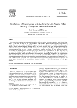 Distributions of hydrothermal activity along the Mid