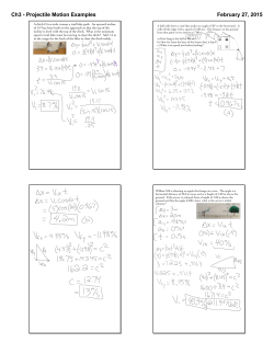Ch3 - Projectile Motion Examples February 27, 2015