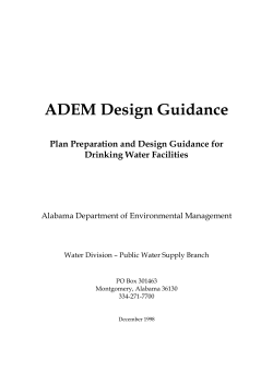 Plan Preparation and Design Guidance for Drinking Water Facilities