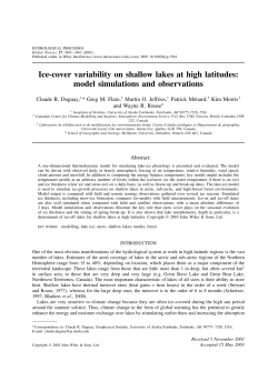 Ice-cover variability on shallow lakes at high latitudes: model