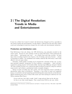 2 The Digital Revolution: Trends in Media and