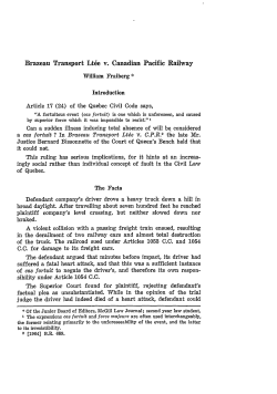 Brazeau Transport Ltee v. Canadian Pacific Railway