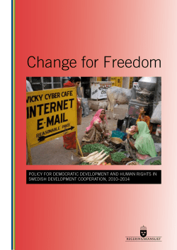 Change for freedom Policy for democratic development and human