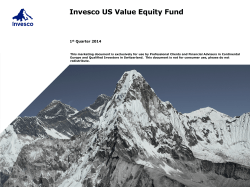 Invesco US Value Equity Fund Q1 2014