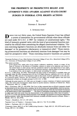 Propriety of Prospective Relief and Attorney`s Fees