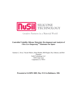Controlled Volatility Silicone Materials