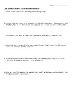 The Giver Chapter 5 &ndash; Discussion Questions 1. What do you think of