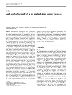 Land&ndash;sea heating contrast in an idealized Asian summer monsoon