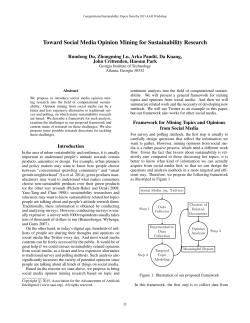 Toward Social Media Opinion Mining for Sustainability Research