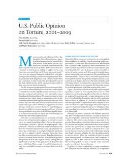 US Public Opinion on Torture, 2001&ndash;2009