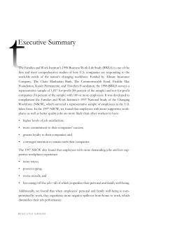 Executive Summary - Families and Work Institute