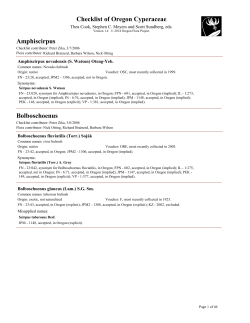 Checklist of Oregon Cyperaceae Amphiscirpus