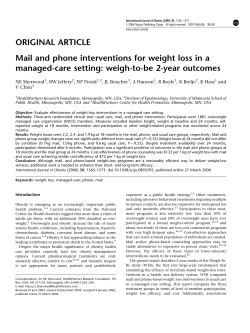 Mail and phone interventions for weight loss in a managed