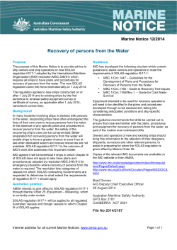 Recovery of persons from the Water