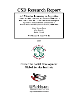 CSD Research Report - Center for Social Development