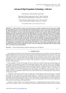 Advanced Ship Propulsion Technology: A Review