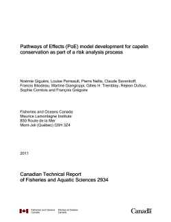 Pathways of Effects (PoE) model ffects (PoE) model ffects (PoE
