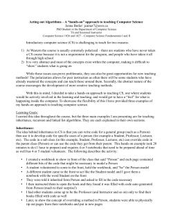 Acting out Algorithms &ndash; A &ldquo;hands