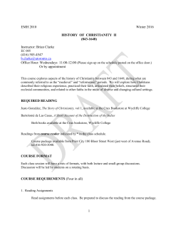 EMH 2010HS History of Christianity II
