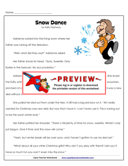 Snow Dance - Super Teacher Worksheets