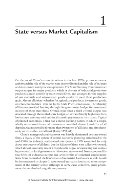 State versus Market Capitalism? - Peterson Institute for International