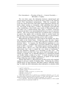 221 First Amendment &mdash; Freedom of Speech &mdash; Content Neutrality