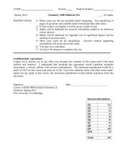 NAME: Section:_____ Student Number: Spring