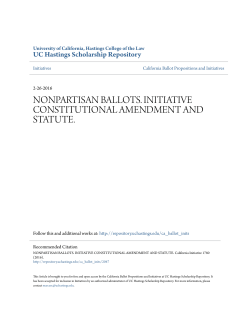 nonpartisan ballots. initiative constitutional amendment and statute.