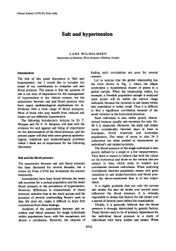 Salt and Hypertension