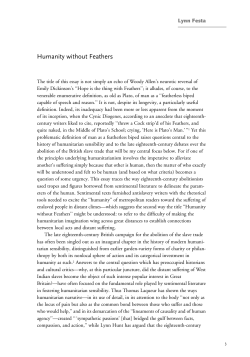 Festa Humanity without Feathers