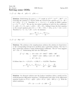 Solving some ODEs