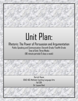 Unit Plan - EnglishMethodsF11